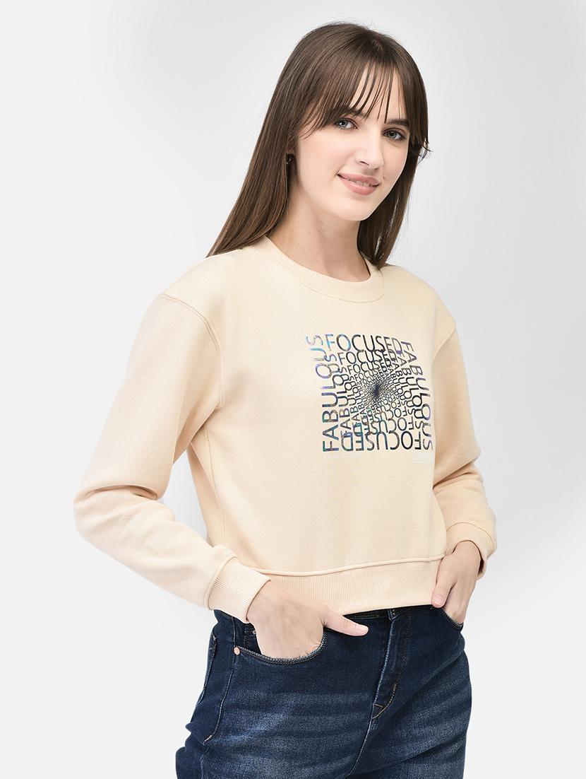 women's chest print sweatshirt - 20449427 - Standard Image - 1