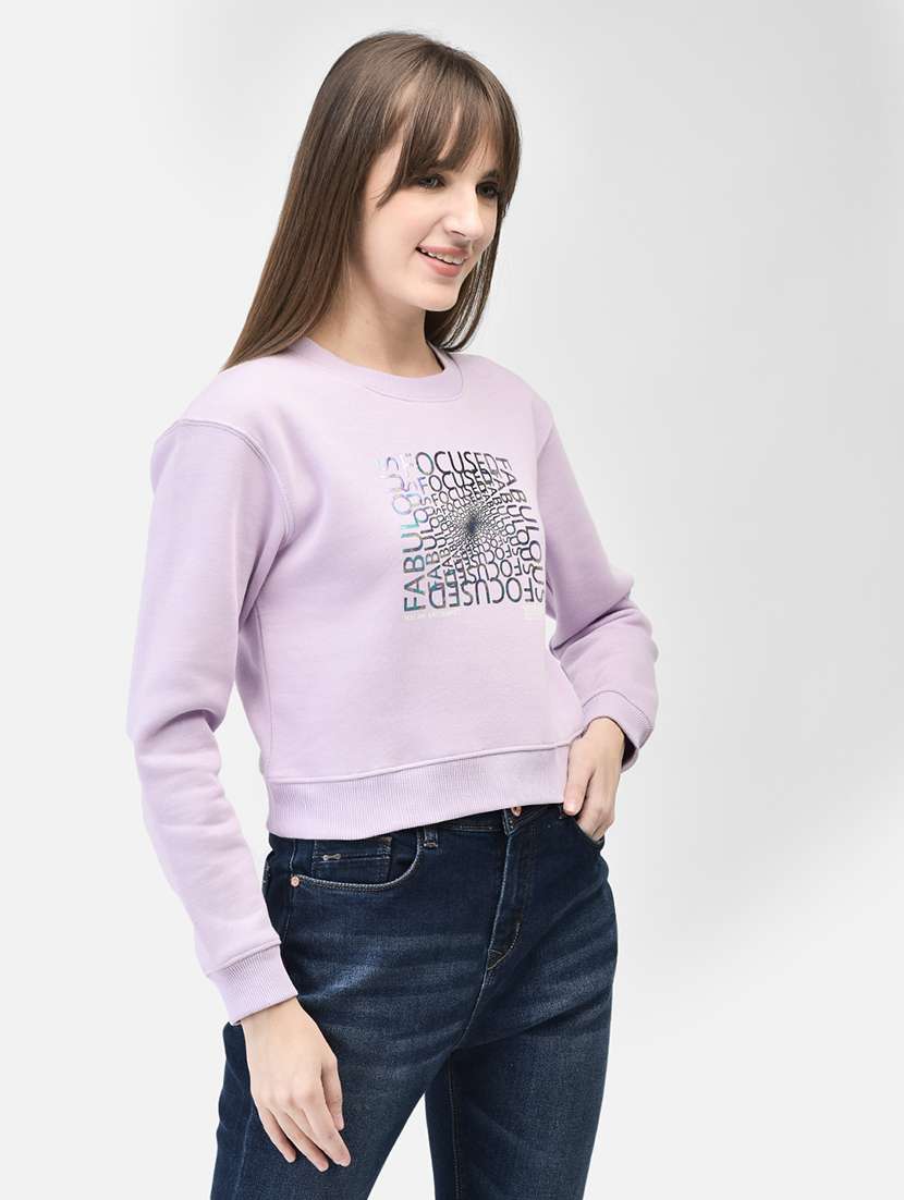 women's front print sweatshirt - 20449428 -  Standard Image - 1