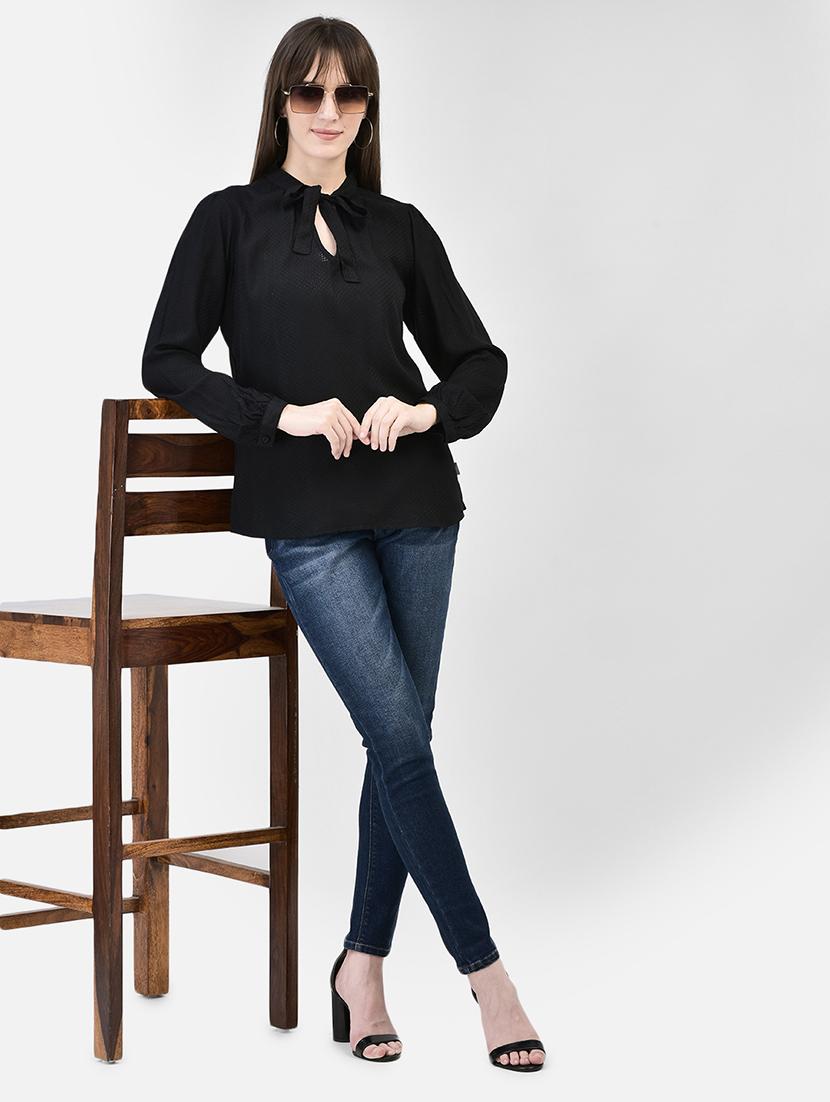 solid casual top - 20449438 - Standard Image - 4