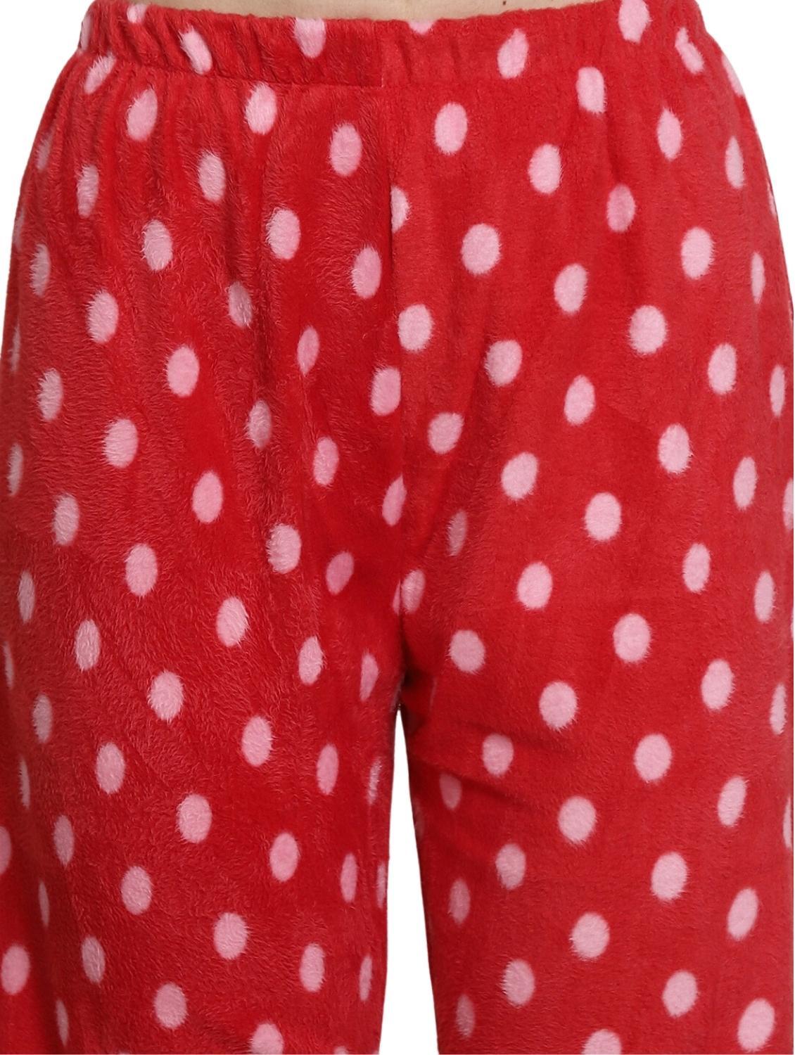red polka dots pyjama nightwear set - 20451396 - Standard Image - 4
