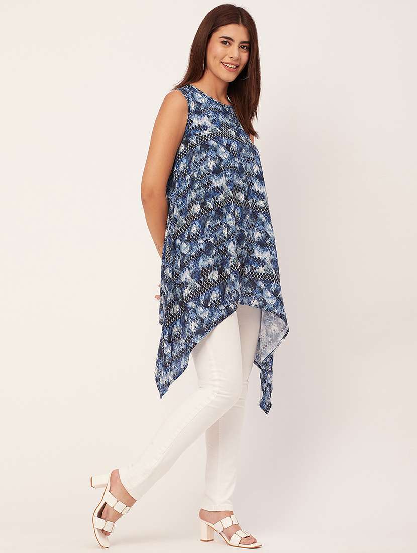 printed asymmetric top - 20451556 -  Standard Image - 1
