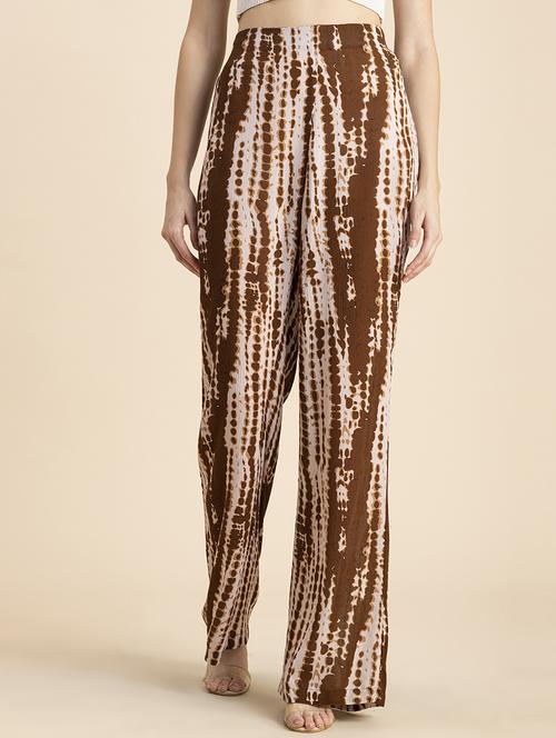 women shibrori print bootcut trouser - 20451561 - Standard Image - 0