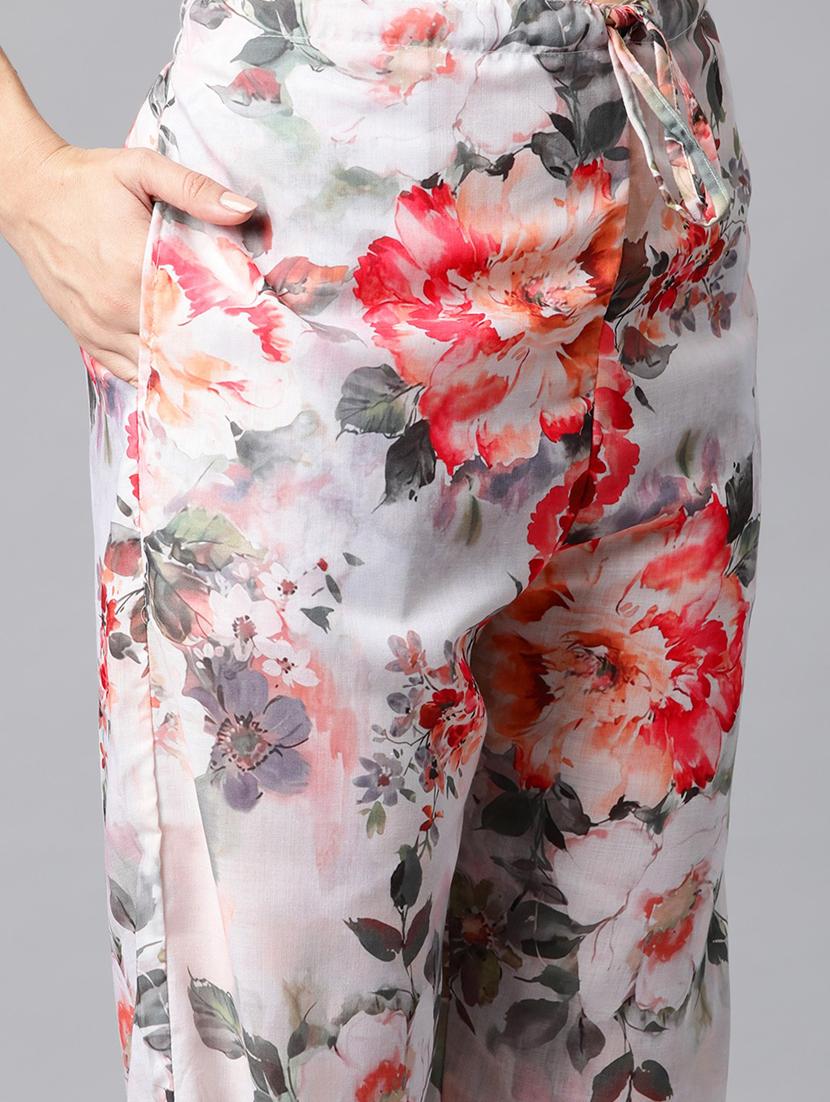 women multi color floral print shirt collar co-ord sets - 20451581 - Standard Image - 4