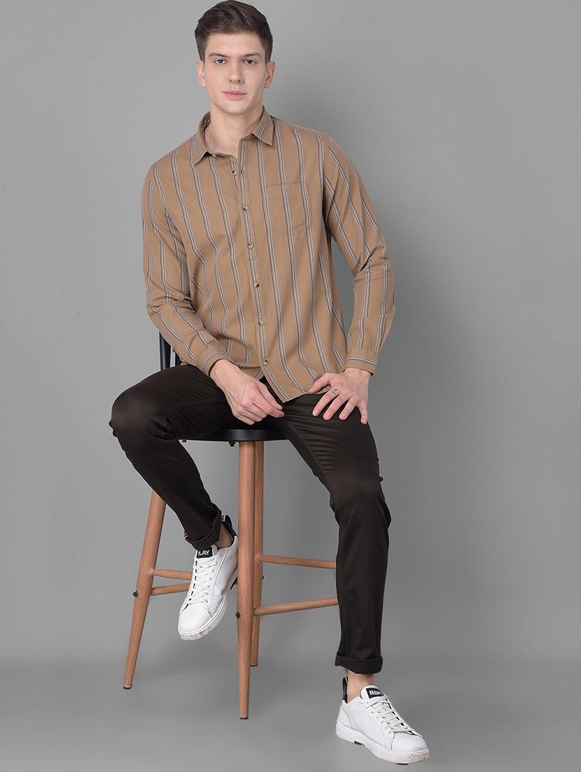 cotton striped casual shirt - 20454995 - Standard Image - 4