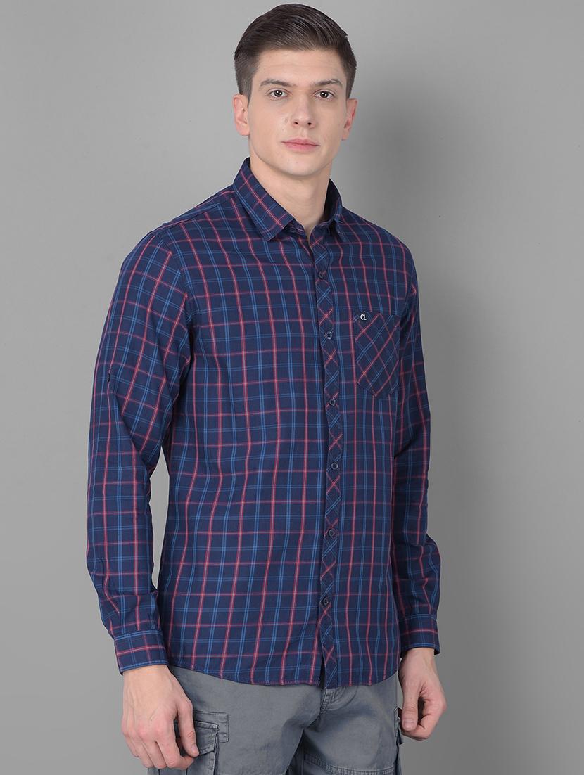 slim fit cotton checked casual shirt - 20455006 -  Standard Image - 1