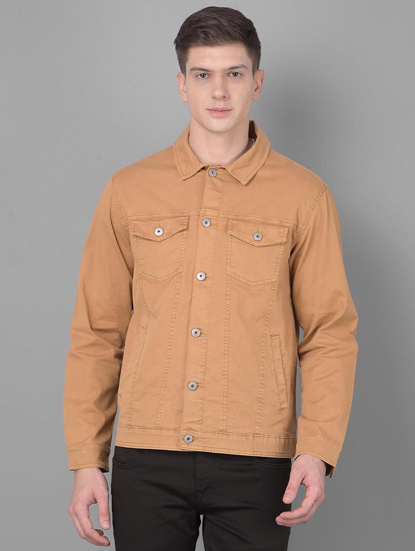 men brown cotton casual jacket - 20455023 - Zoom Image - 0