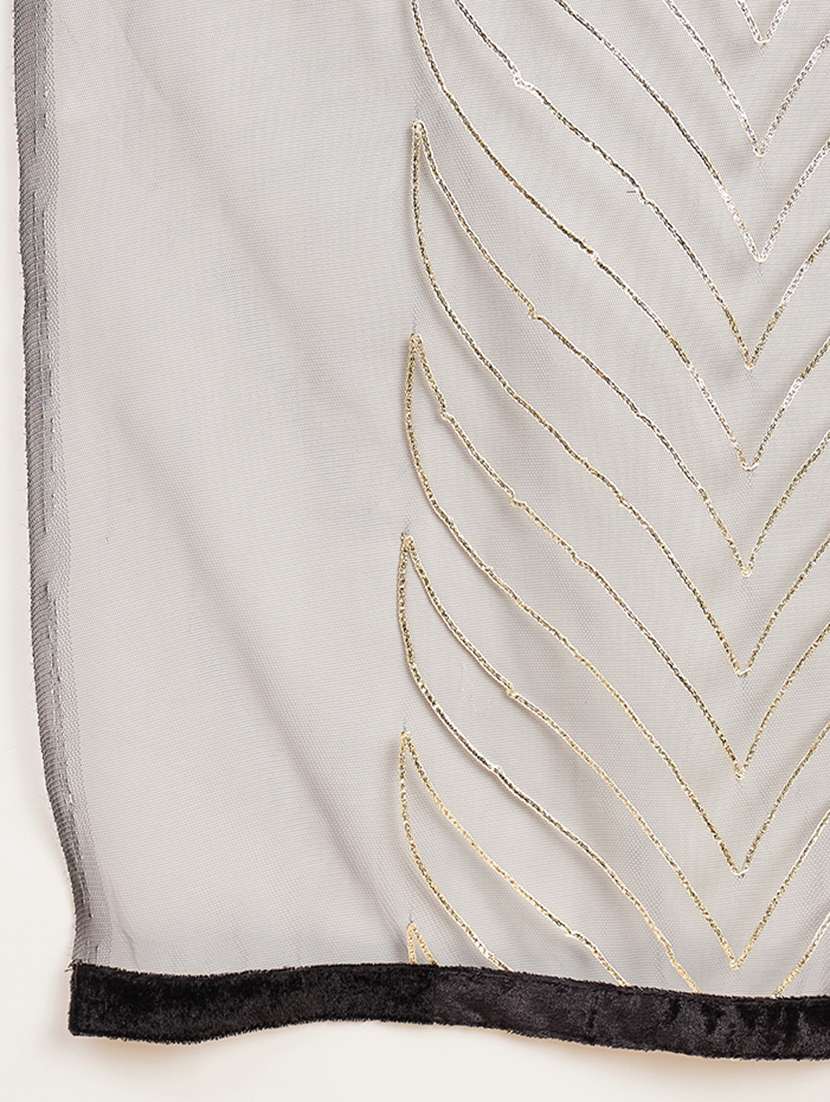 black gota work kurta dupatta set - 20455151 -  Standard Image - 4