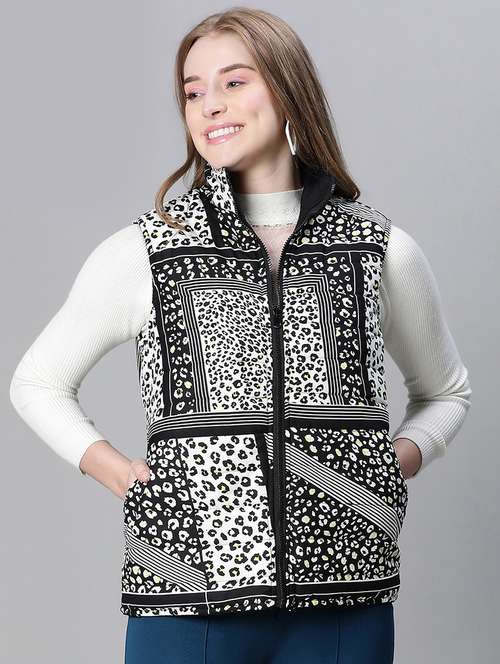 women black polyester regular jacket - 20458021 - Standard Image - 0