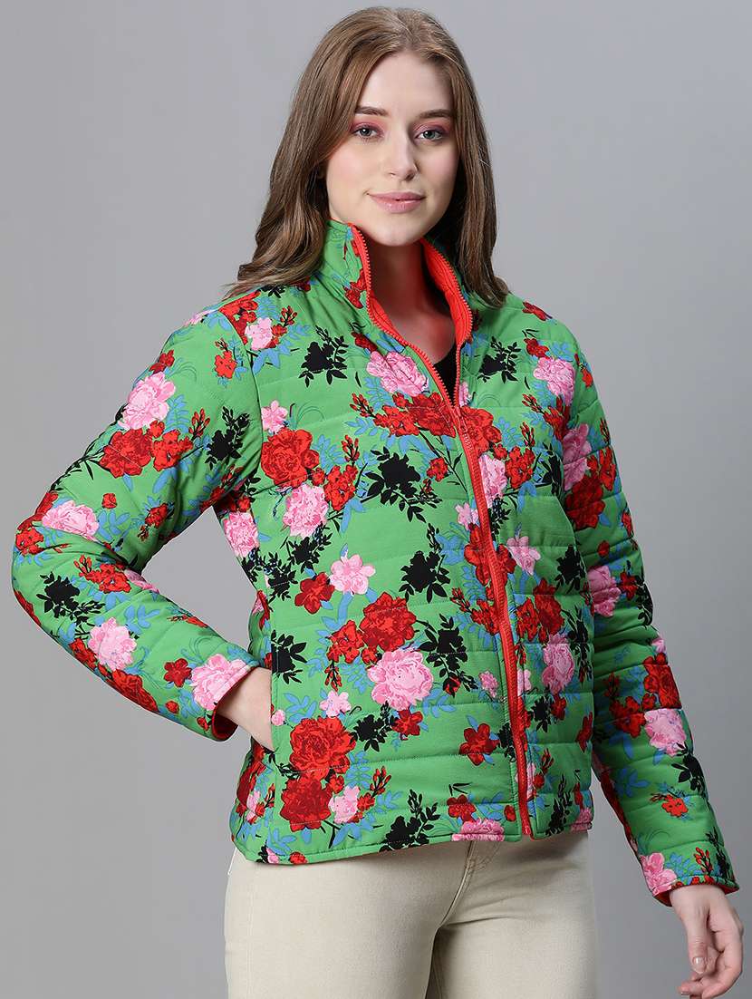 women multi color polyester regular jacket - 20458024 -  Standard Image - 1