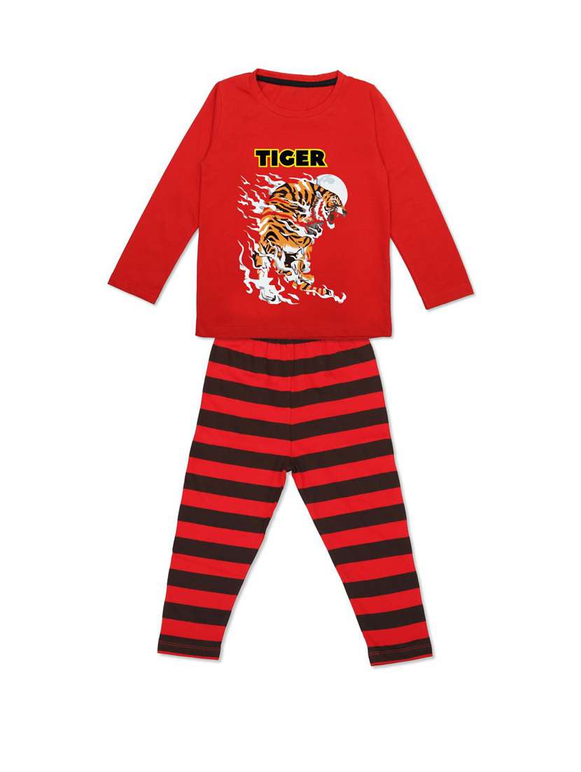 boys graphic print pyjama nightwear set