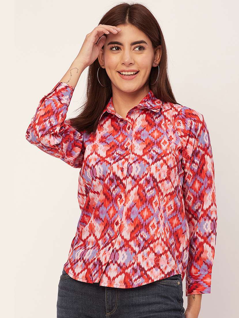 multi colored printed regular shirt