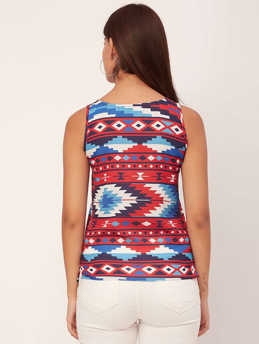 women's multi colored printed regular top - 20458136 -  Standard Image - 4