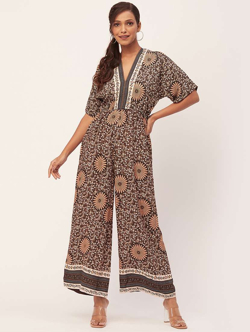 bron floral print full lengtrh jumpsuit