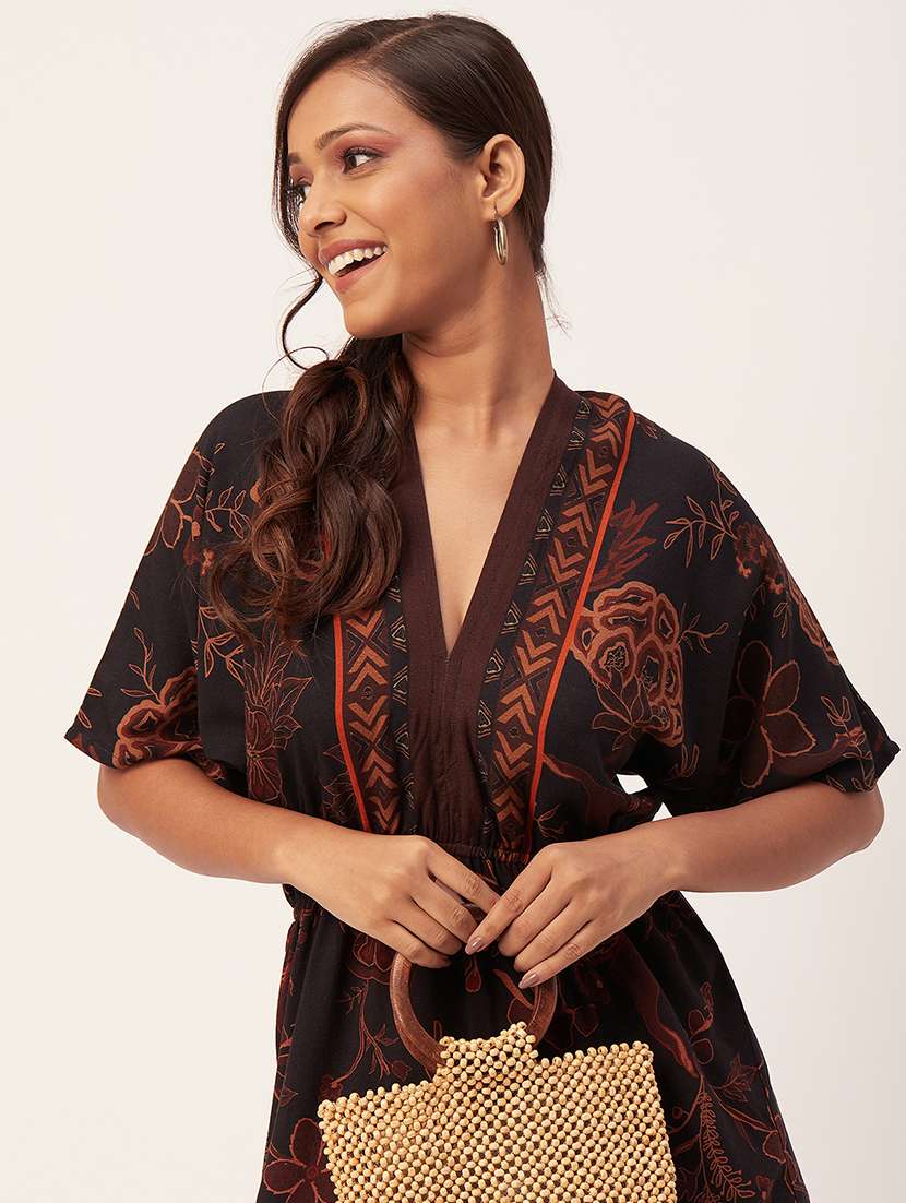 black floral print full length jumpsuit - 20458251 -  Standard Image - 4