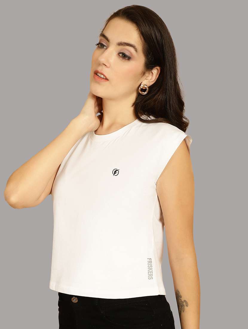 women's plain round neck t-shirt - 20458336 -  Standard Image - 1