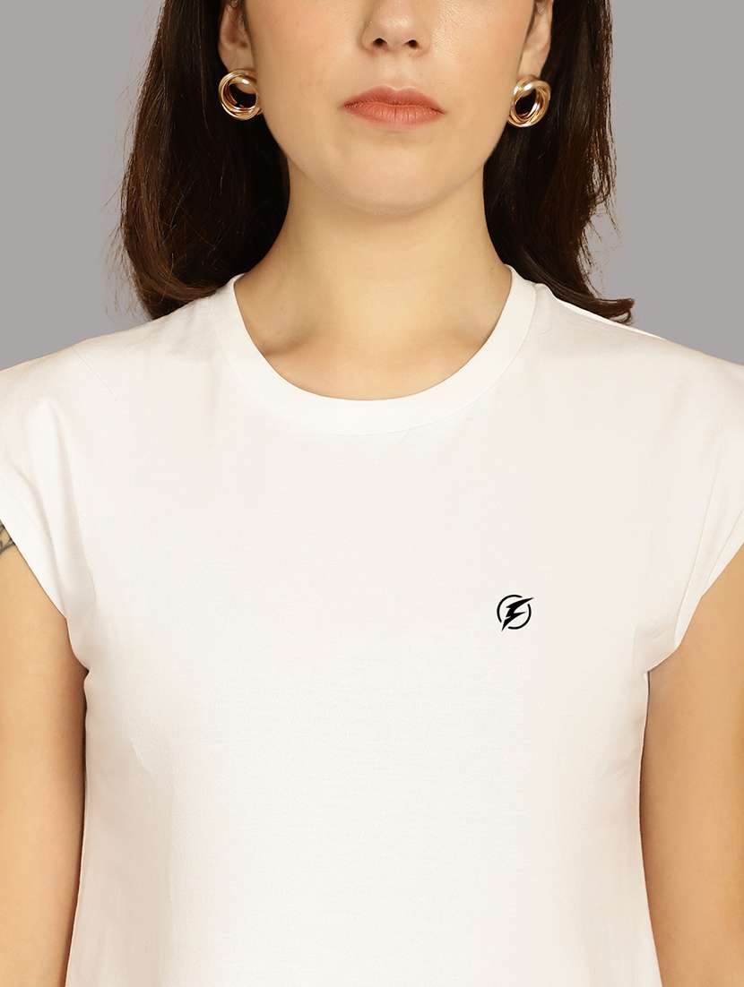 women's plain round neck t-shirt - 20458336 -  Standard Image - 6