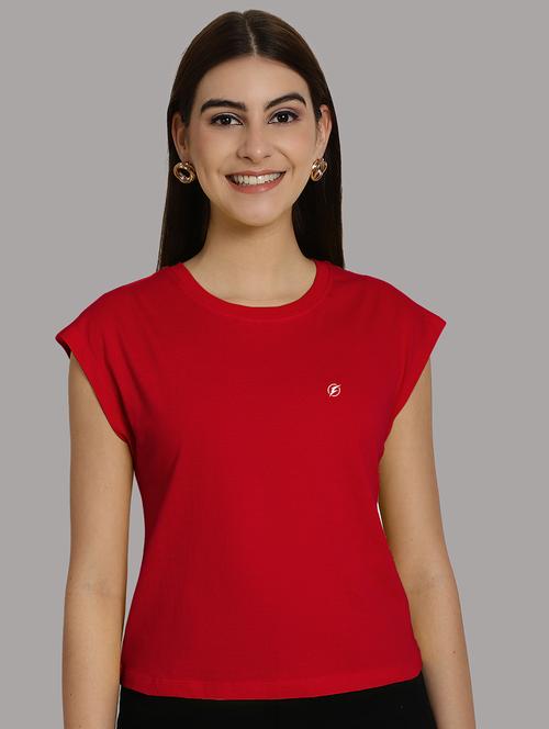women's plain round neck t-shirt - 20458337 - Standard Image - 0
