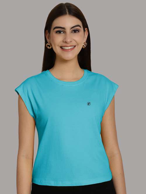 women's plain round neck t-shirt - 20458345 - Standard Image - 0