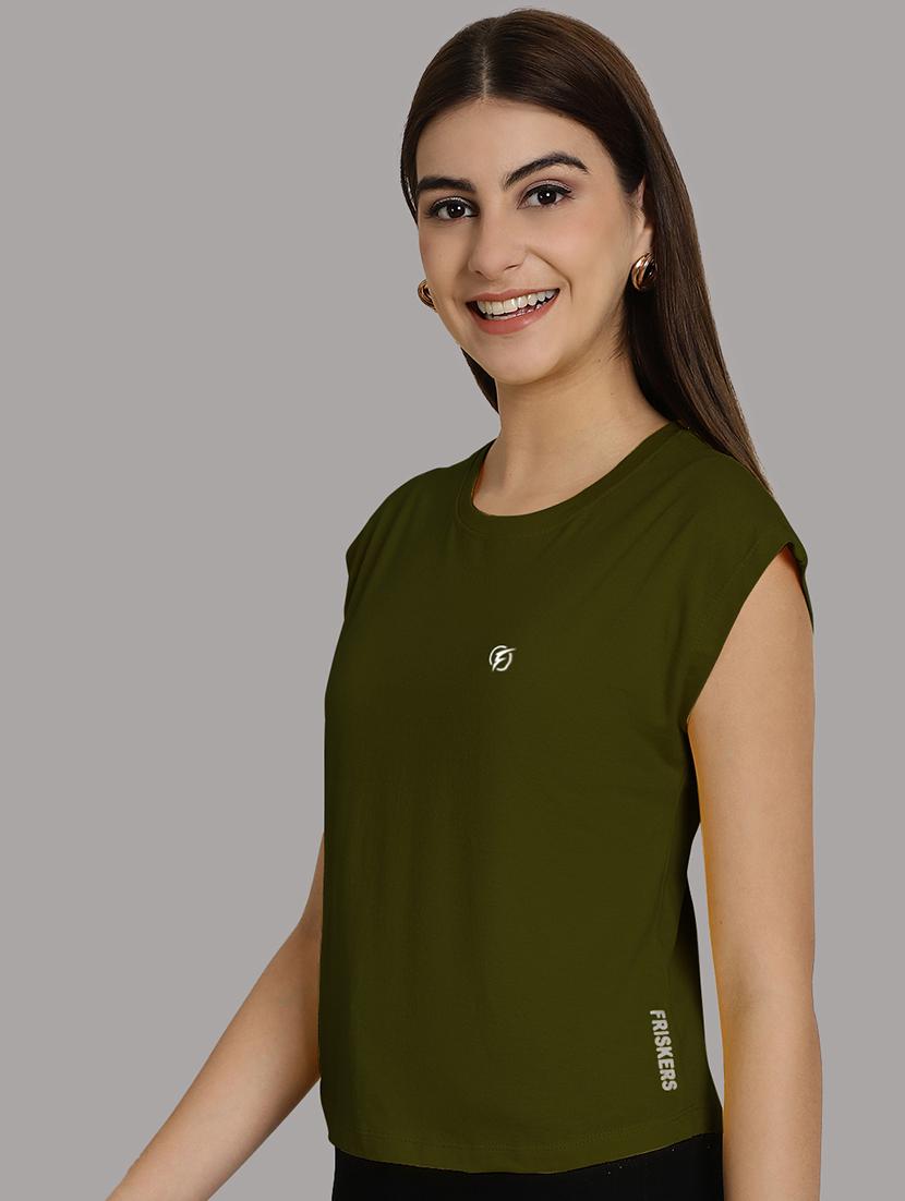 women's plain round neck t-shirt - 20458349 - Standard Image - 1