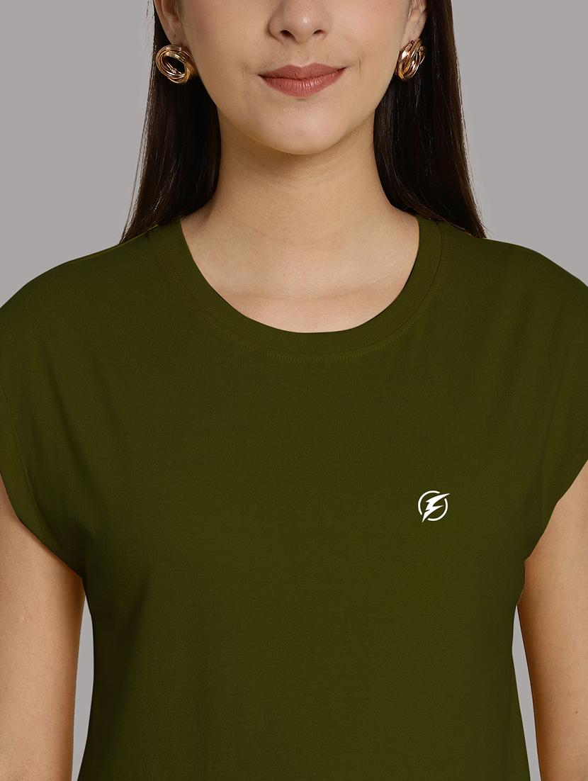 women's plain round neck t-shirt - 20458349 - Standard Image - 6