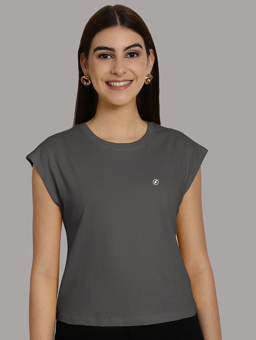 women's plain round neck t-shirt - 20458350 -  Standard Image - 0