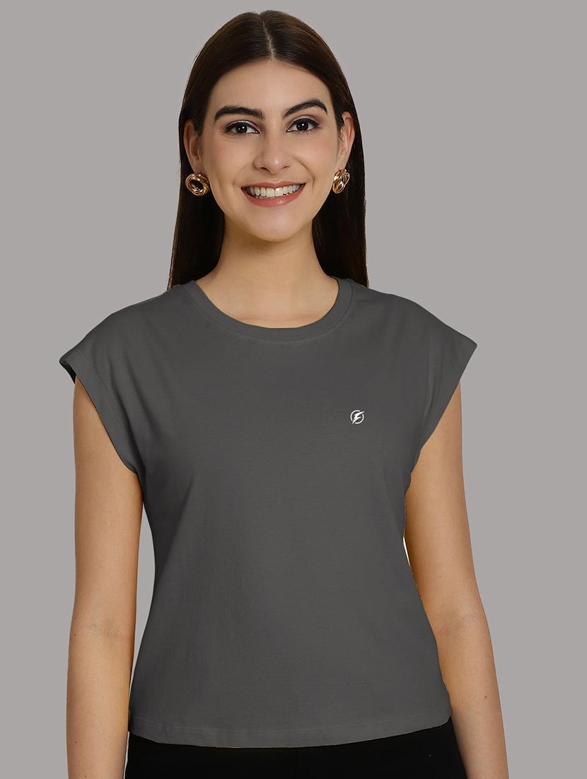 women's plain round neck t-shirt