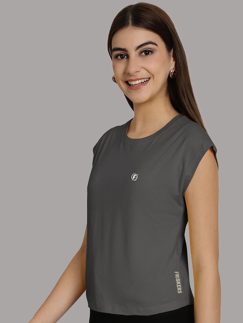 women's plain round neck t-shirt - 20458350 -  Standard Image - 1