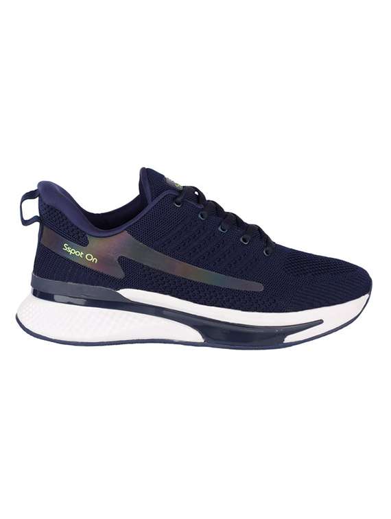 navy lace up sport shoes - 20458558 - Standard Image - 1
