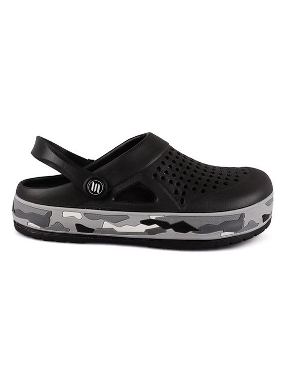 men textured black clogs - 20458623 - Standard Image - 1