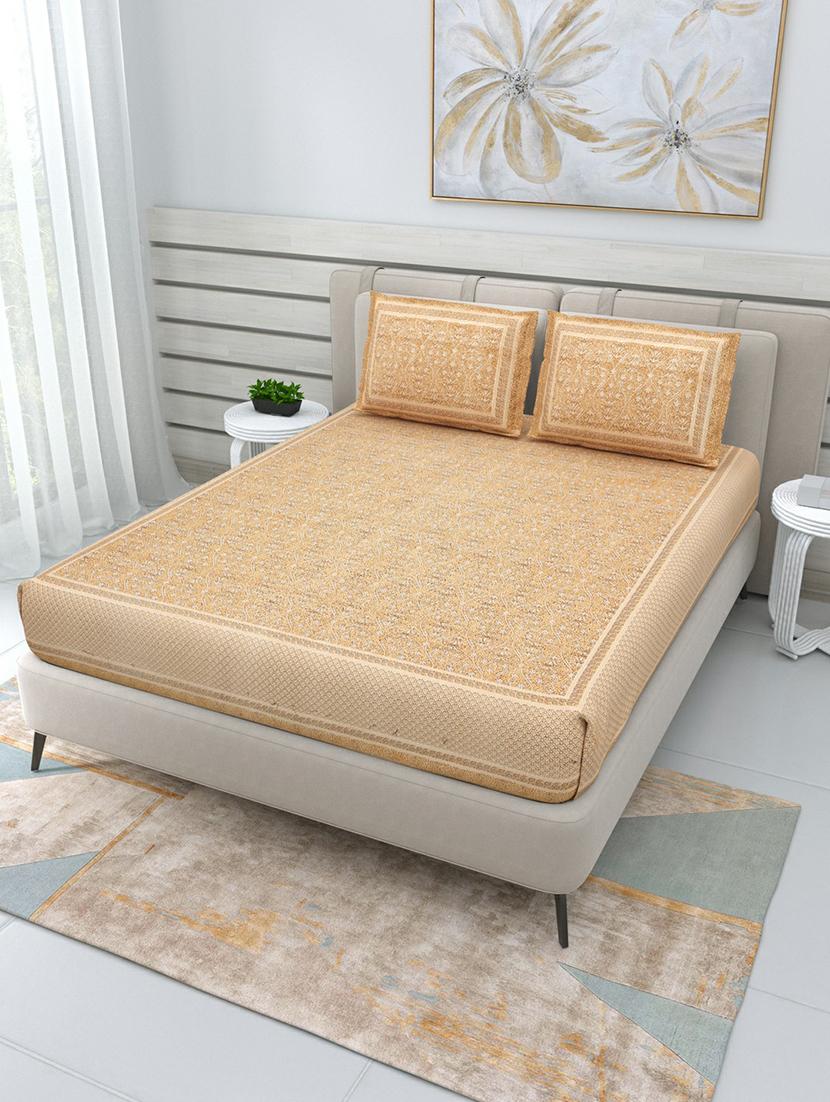 jaipuri hand printed double bedsheet with two pillow covers - 20458740 -  Standard Image - 1