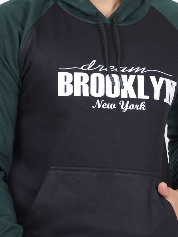 men hooded chest printed sweatshirt - 20458986 - Standard Image - 4