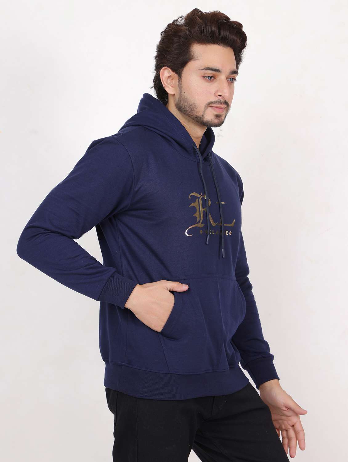 men hooded chest printed sweatshirt - 20458989 -  Standard Image - 1