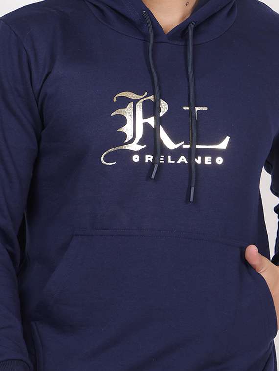 men hooded chest printed sweatshirt - 20458989 - Standard Image - 4