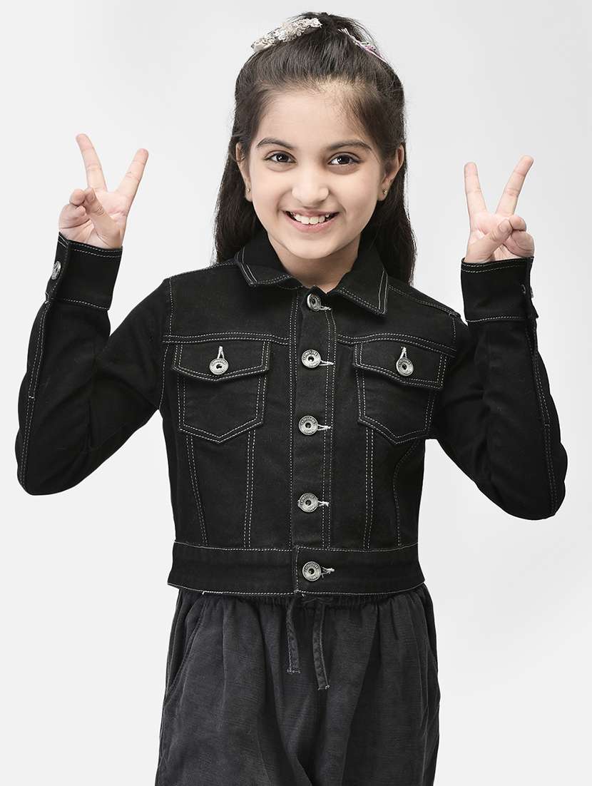 girls regular denim jacket