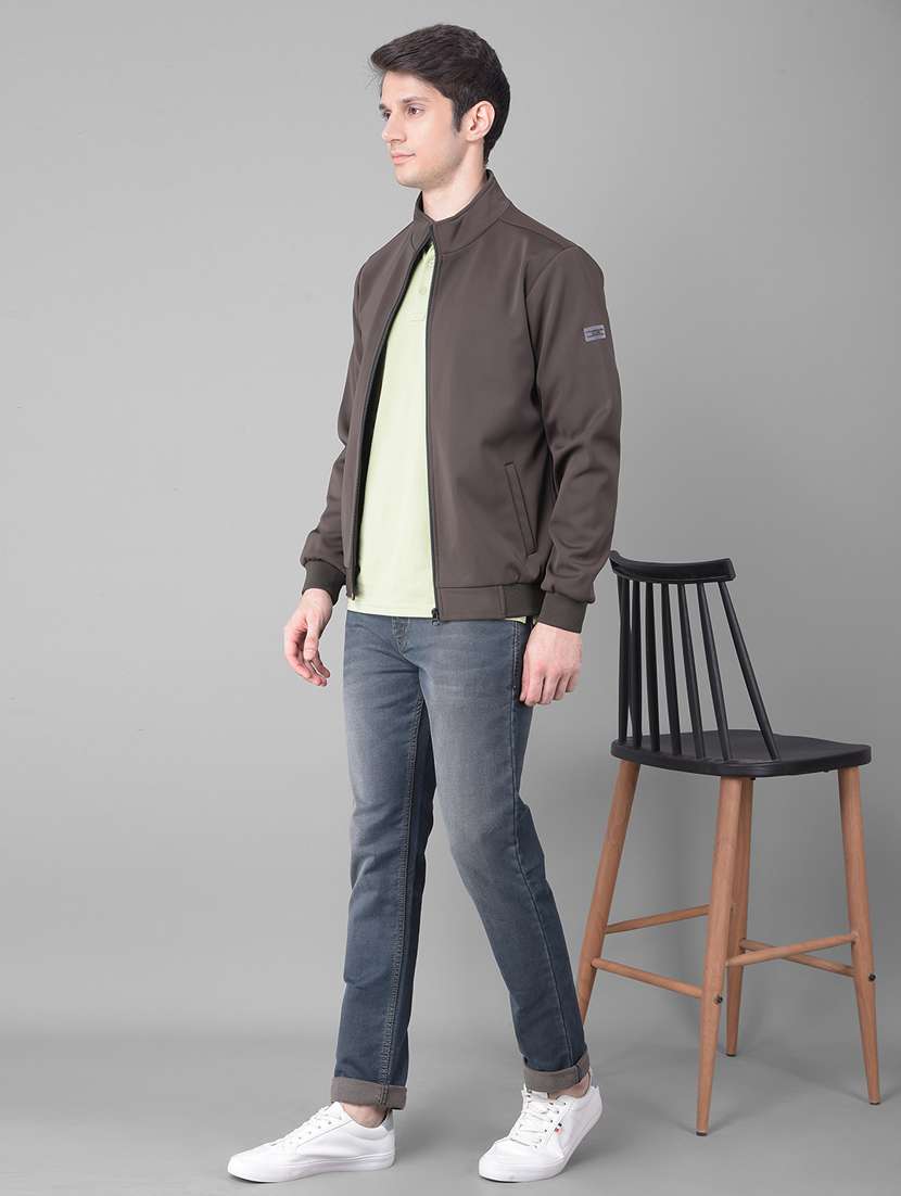 men brown nylon casual jacket - 20459453 -  Standard Image - 4
