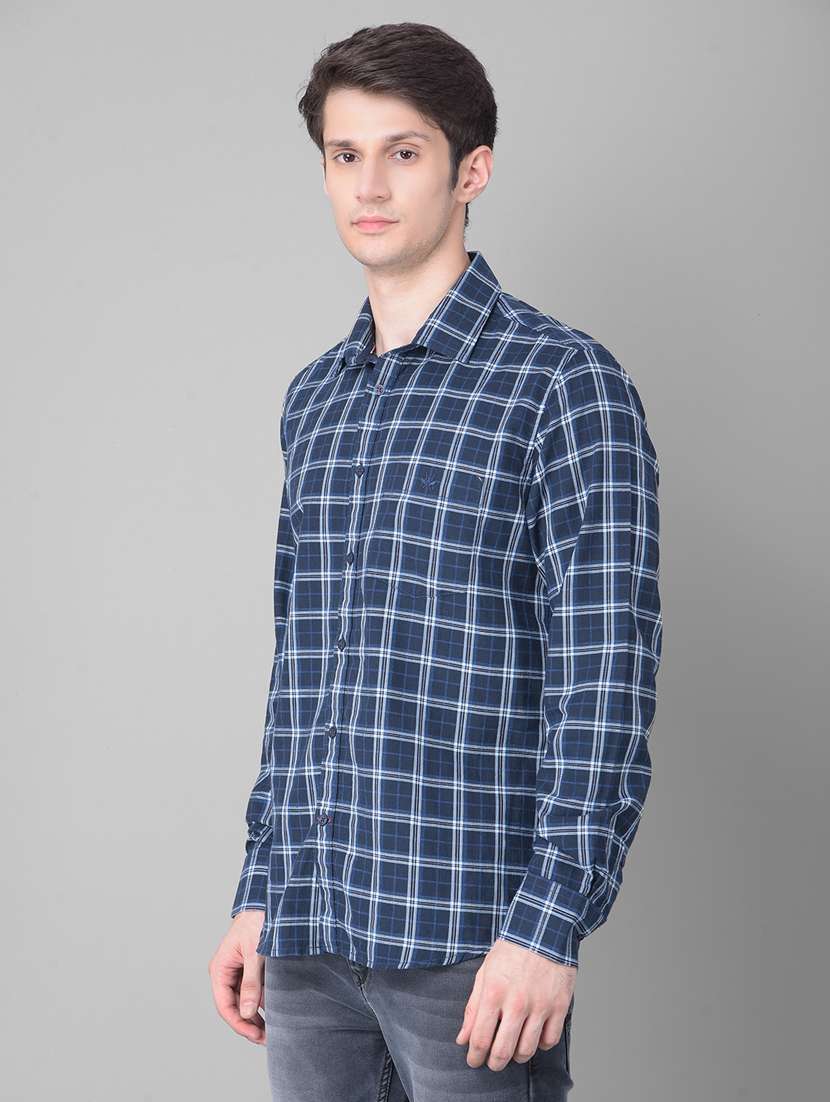 slim fit checked casual shirt