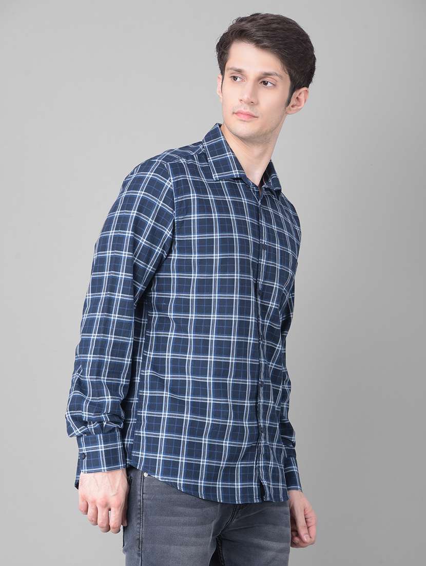 slim fit checked casual shirt - 20459464 -  Standard Image - 1