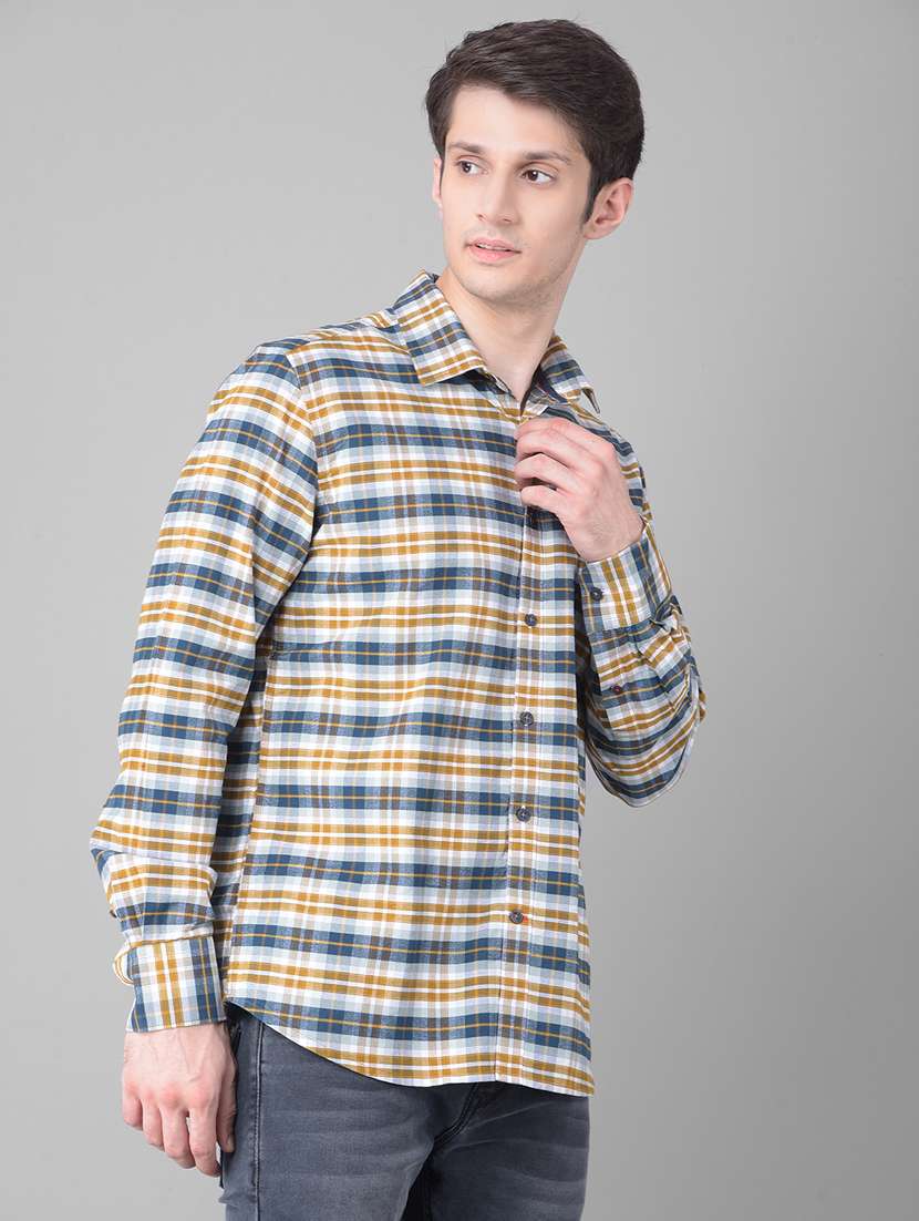 slim fit checkered casual shirt - 20459469 -  Standard Image - 1