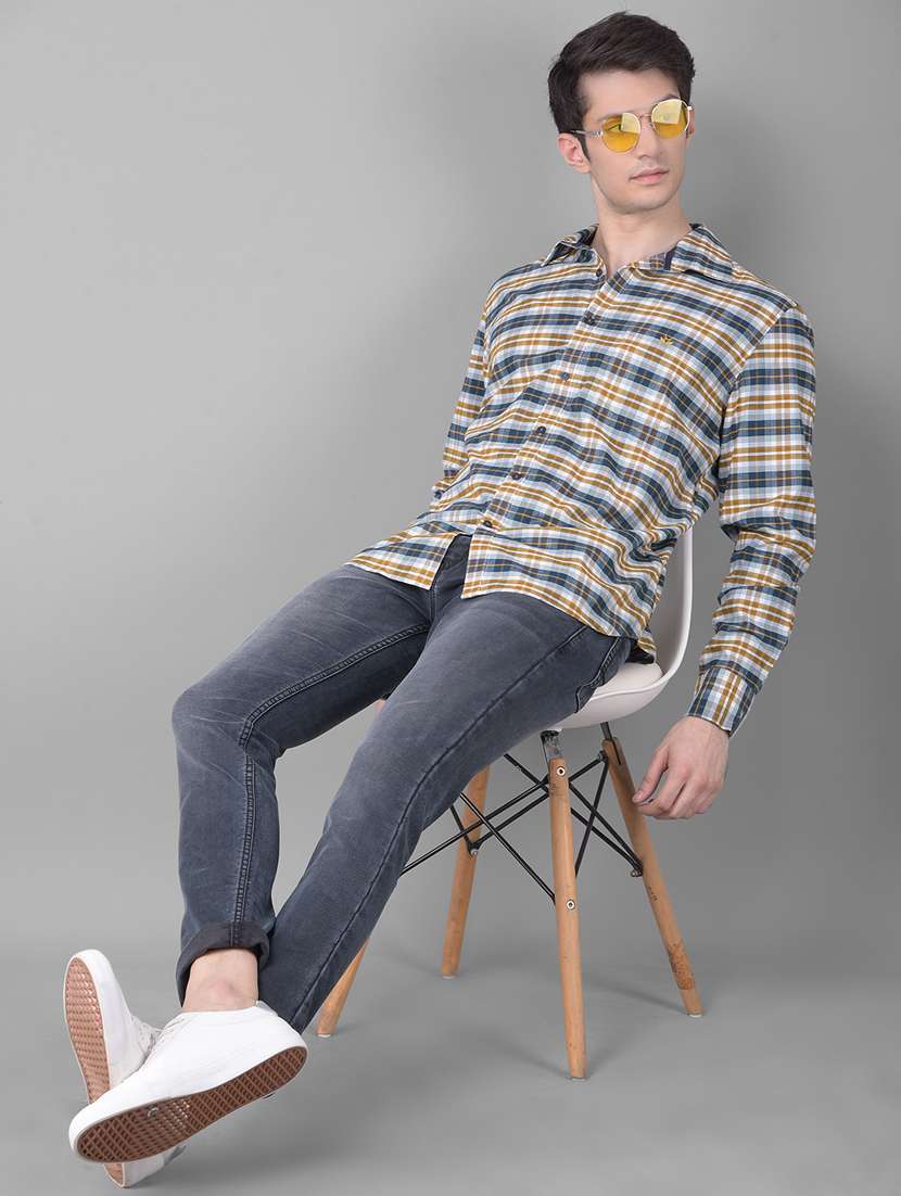 slim fit checkered casual shirt - 20459469 -  Standard Image - 4