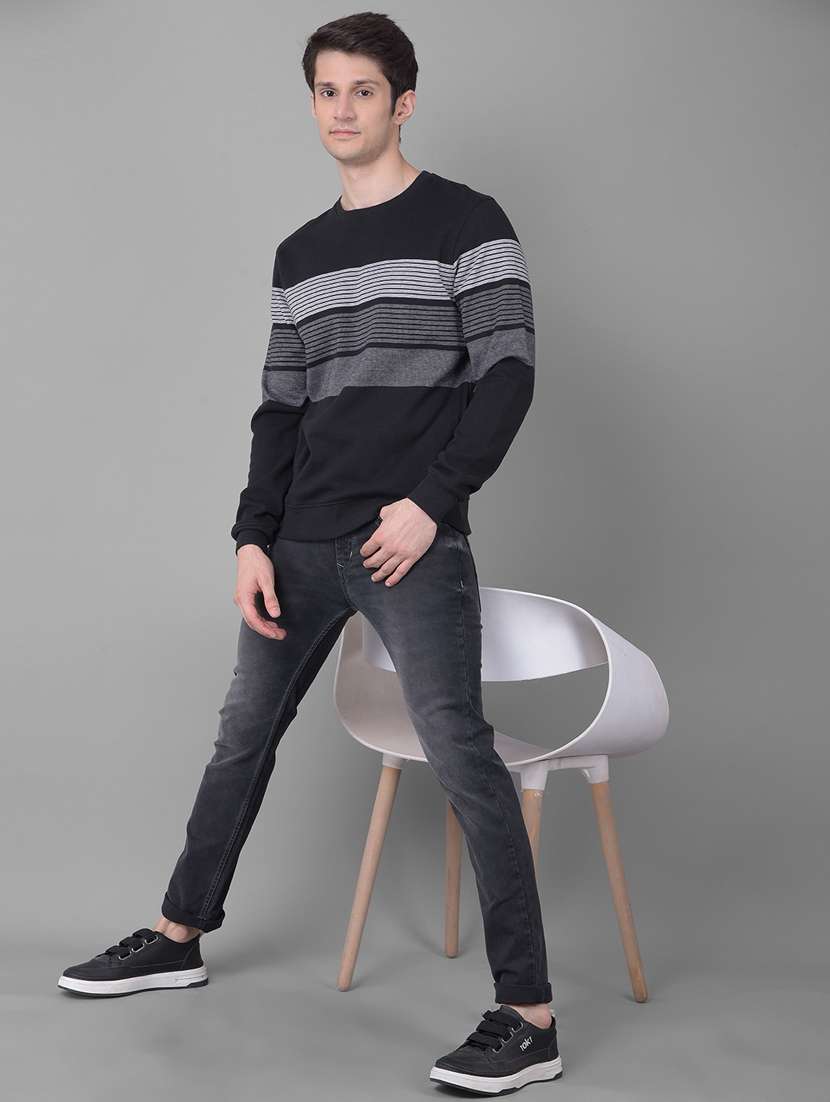 mens striped sweatshirt - 20459502 - Standard Image - 4