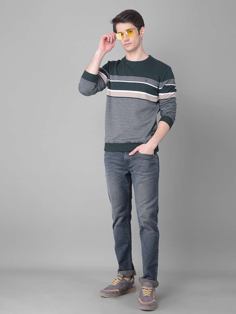 mens striped sweatshirt - 20459504 - Standard Image - 4
