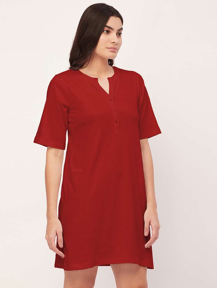 women solid color sleepshirt  - 20468220 -  Standard Image - 1
