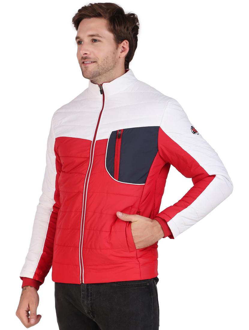 men color block multi colored polyester casual jacket - 20468256 -  Standard Image - 1