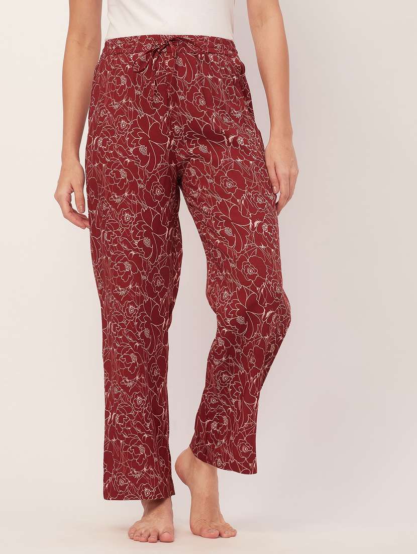 rust floral print pajama
