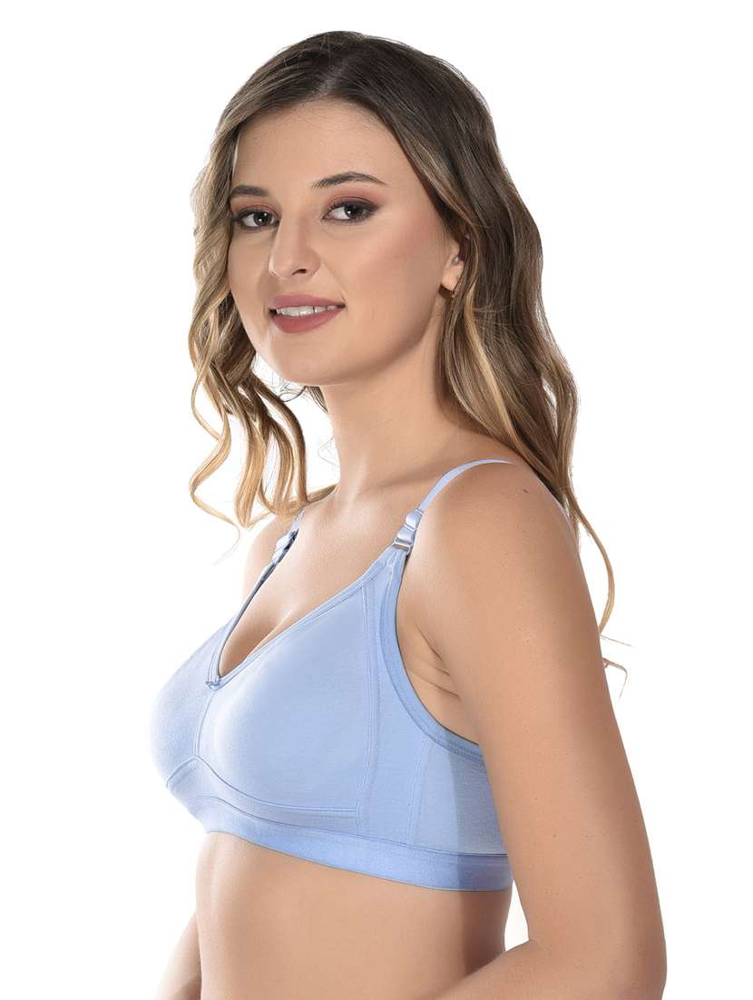 combo of blue and purple hosiery t-shirt bra - 20468800 -  Standard Image - 6