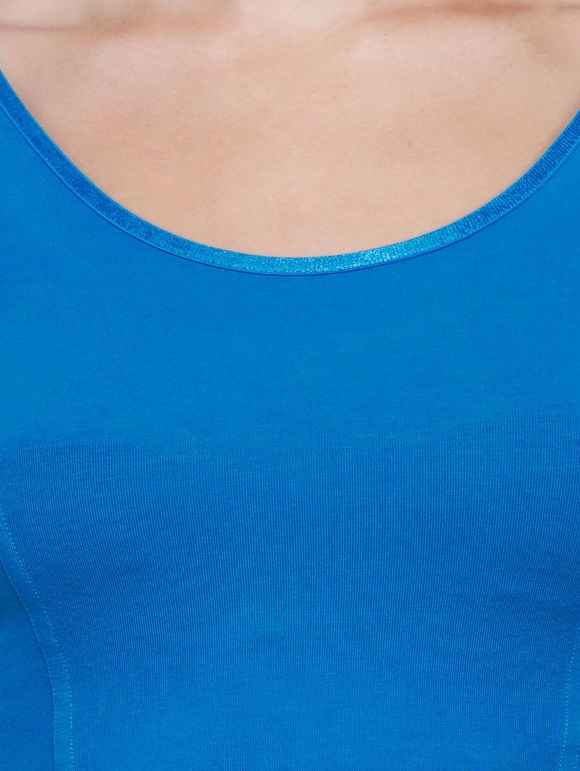 women light blue solid stitched blouse - 20469667 - Standard Image - 4