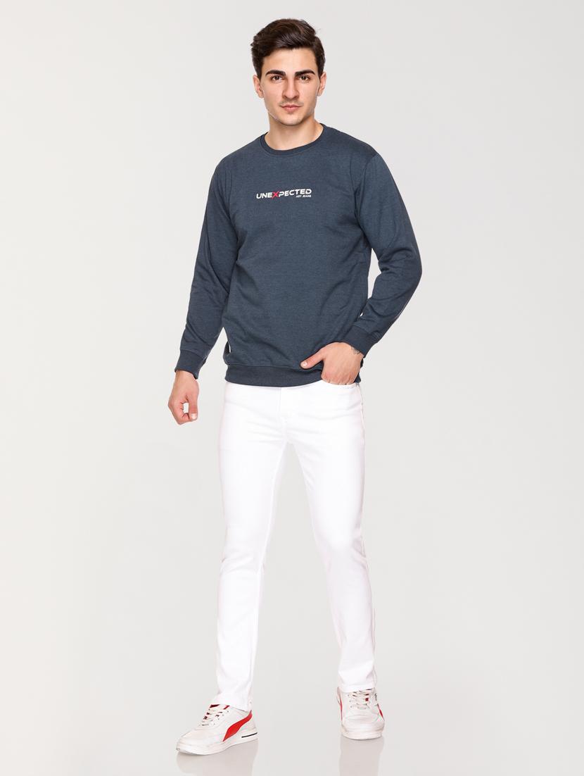 mens chest print sweatshirt - 20469909 - Standard Image - 4