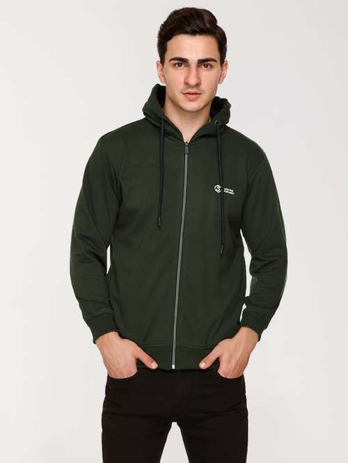 men solid long sleeve hooded sweatshirt - 20469914 -  Standard Image - 0