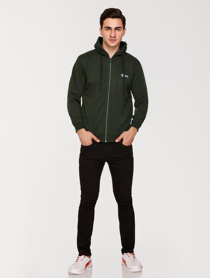 men solid long sleeve hooded sweatshirt - 20469914 - Standard Image - 4