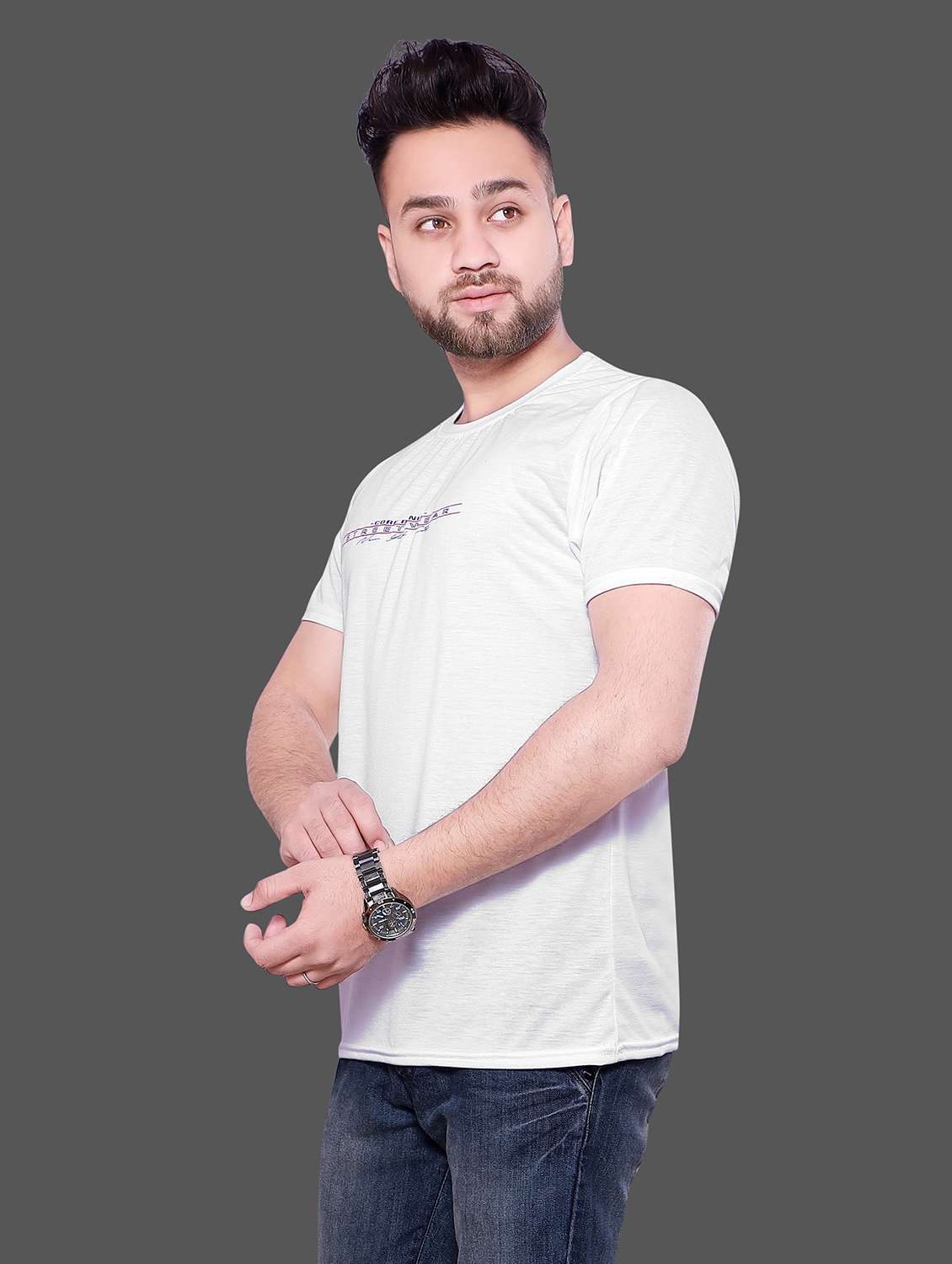 men white cotton regular t-shirt - 20474111 -  Standard Image - 1